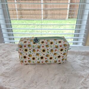 Floral Bee Cosmetic Bag